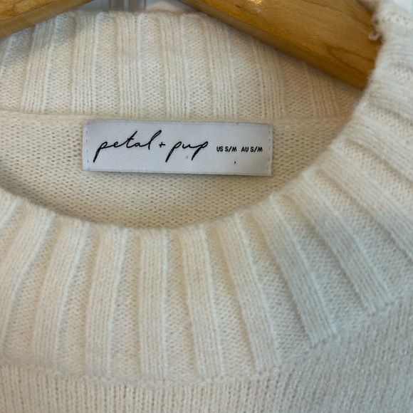 Petal & Pup Raelynn Embroidered Flower Sweater cream bohemian cottage - Picture 5 of 8